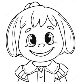 큰 미소를 짓고 있는 보니 색칠 공부 페이지 색칠 공부