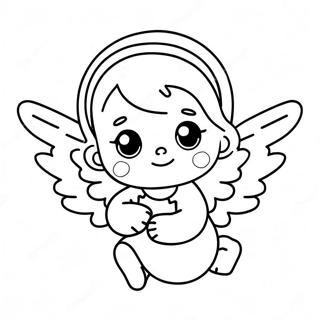 귀여운 작은 천사 색칠 공부 색칠 공부