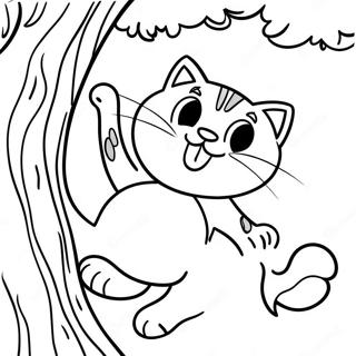 Moheomeul Jeulgineun Goyangi Namu Oreugi Saegcil Gongbu 2175 286