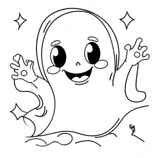 즐거운 유령 색칠 공부 페이지 색칠 공부