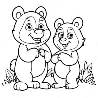 마샤와 곰 색칠 페이지