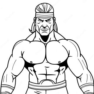 역동적인 Wwe 레슬러 색칠 공부 페이지 색칠 공부